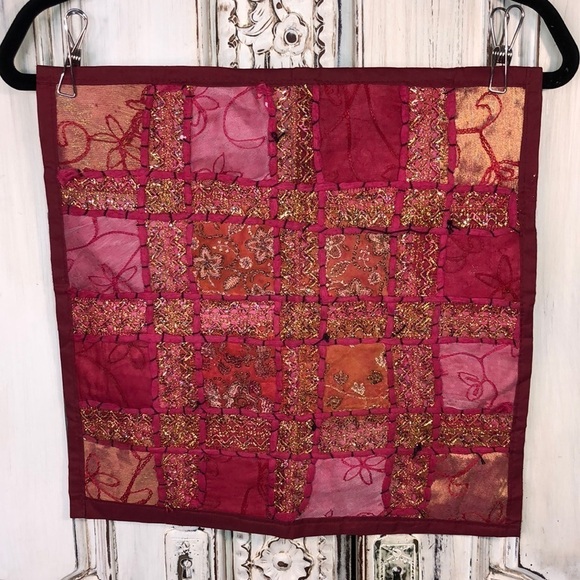 Lovely Pink, Gold Metallic Multi Medium Unique Accent Pillow Cover - Picture 1 of 4